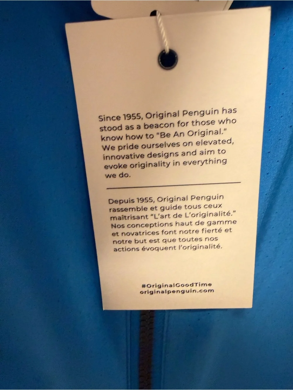 Men’s Original Penguin Sleeveless Full Zip Lightweight Woven Vest - Size Medium
